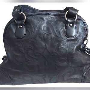 Donald J. Pliner Black Quilted Leather Shoulder Bag and Dust Bag